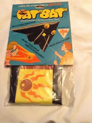 1973 Vintage Gayla Fat Bat Inflatable Kite Old Stock Sealed 48  Wingspan #116 • $18