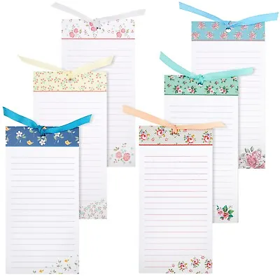 6-Pack Floral Magnetic Shopping List Scratch Pads (4x8 In 60 Sheets Each) • $18.89