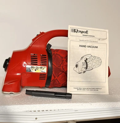 $23 • Buy Vintage Royal Dirt Devil Hand Vacuum Model 103 Red Vac Working
