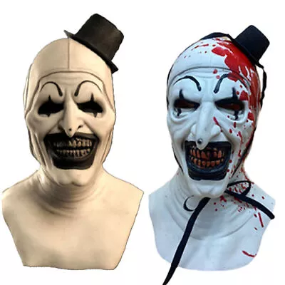 Terrifier Joker Bank Robber Latex Mask Clown Scary Cosplay Halloween Costume Y1C • $28.34