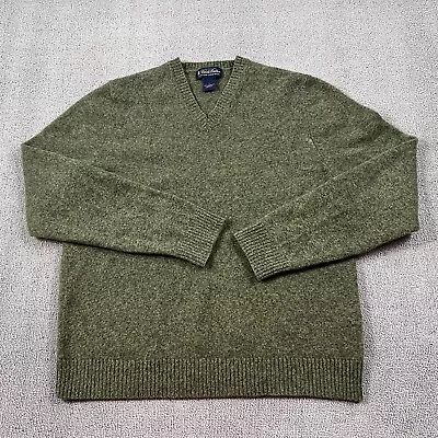 Brooks Brothers Sweater Adult Large Green Scottish Lambs Wool Sweatshirt Men's • $18.88