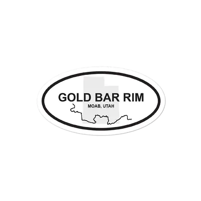 3.75 X2  Moab Gold Bar Rim Trail Sticker • $4.99