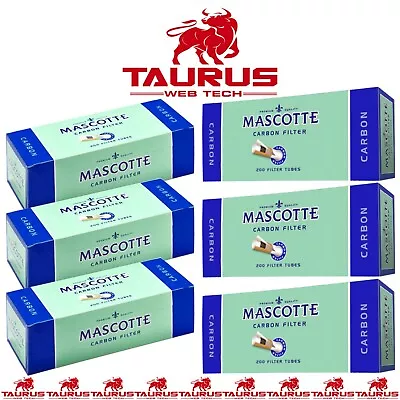 £6.99 • Buy 2000x MASCOTTE CARBON Filter TUBES Tips Paper Smoking Cigarette Fill Tobacco UK