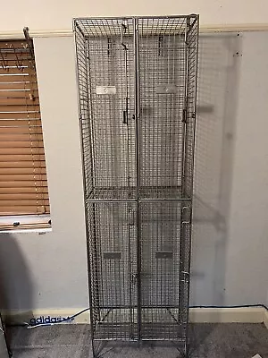 Vintage School Cloakroom Wire Mesh Locker Sports Storage Display Industrial • £140