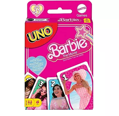 UNO Barbie The Movie Edition Party Card Game • $9.98