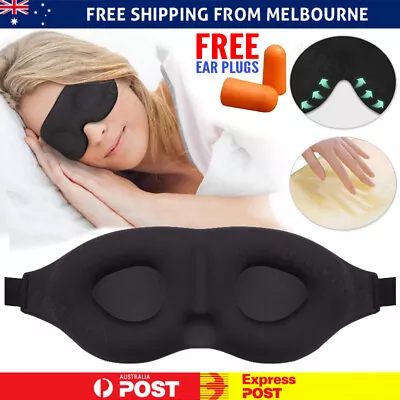 $8.65 • Buy XL Size 3D Sleep Eye Mask Travel Soft Memory Foam Padded Shade Cover Sleeping AU