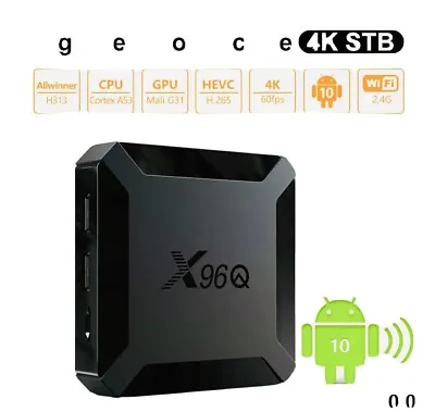£34.99 • Buy TV Box, Android 10.0 Quad Core Smart 2.4G WIFI Media Player 4K 3D H313