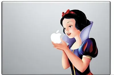 $6.95 • Buy Snow White Eating Apple Decal, Fits ALL 13 Inch Macbooks, 2016 2017 2018 2019