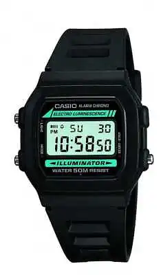 Casio Classic Digital Illuminator W-86 Series 50m Black Resin W-86-1VQES Watch • $110