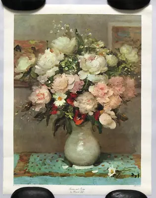 Canvas Art Print - Peonies And Roses By Marcel Dyf Pre-Owned Never Framed/Hung • $5