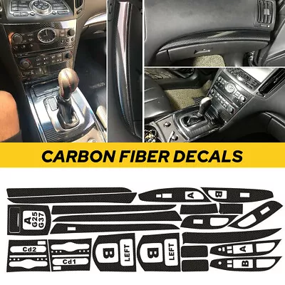 Carbon Fiber Full Interior Kit Cover Trim For Infiniti G37 Sedan 2010-2013 EOU • $24.99