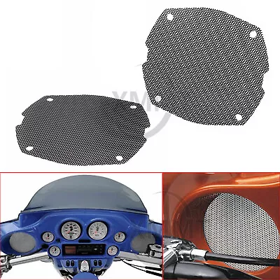 Black Mesh Speaker Grill Grilles Cover For Harley Touring Electra Glide FLHTCU • $23.98