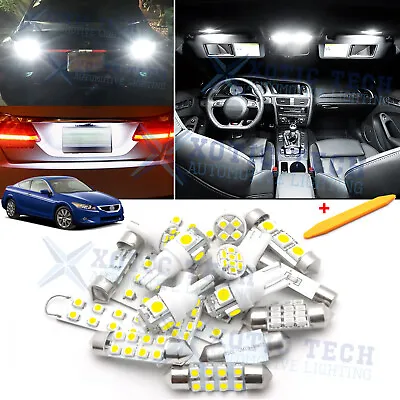 $16.99 • Buy White LED Interior Reverse Lights Package Kit For Honda Accord Sedan 2003-2012