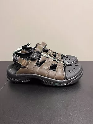 FootJoy FJ Brown Leather Closed Toe Golf Sandals 45625 Mens Size 10 M • $25