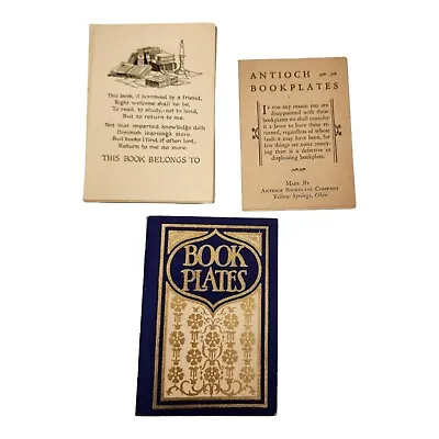 Vintage Antique Bookplates By Antioch Bookplate Company  • $15.88