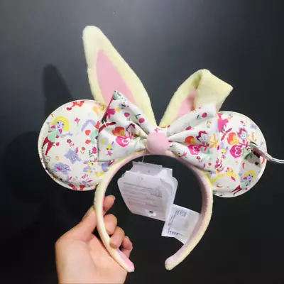 Authentic Disney Minnie Mouse Easter Rabbits Bunny Headband Ear Posable • $12.21