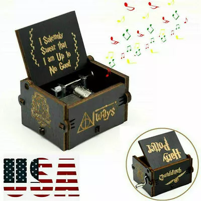  Harry Potter  Wooden Music Box HandCranked Classic Handmade Toys Gifts • $6.99