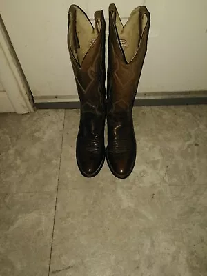 Nocona Mens 1343658403 Vintage Brown Lexus Western Cowboy Boots 7.5A • $50