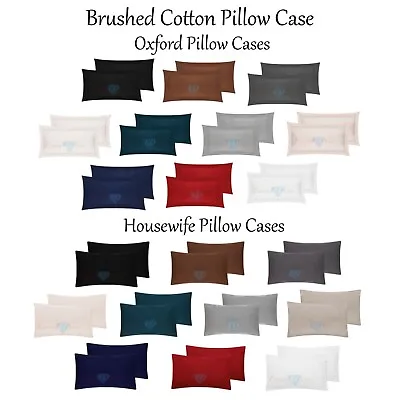 £7.79 • Buy Flannelette 100% Brushed Cotton Soft 50 X 75cm Oxford/Housewife Pillow Cases