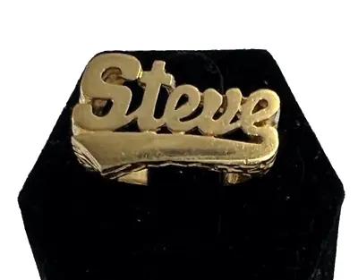 Vintage STEVE Brass Metal Ring • $9.99