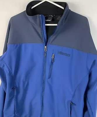 Marmot Jacket Softshell Lightweight Blue Full Zip Outdoor Casual Men’s Large • $44.99