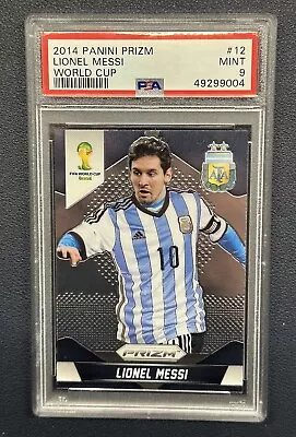 Lionel Messi 2014 Panini Prizm ⚽️ FIFA World Cup 🏆 #12 PSA 9 MINT • $55