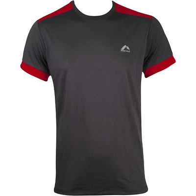 More Mile Mens Action Running Top Grey Short Sleeve T-Shirt Gym Training Workout • £11.50