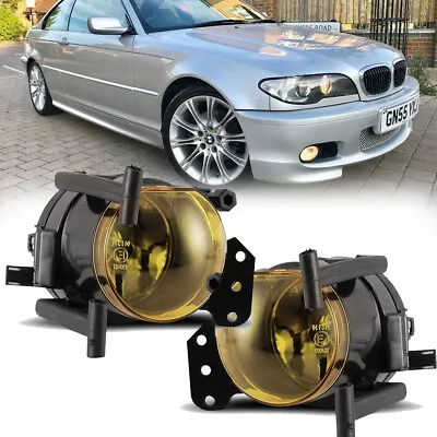 Fog Lights Assembly For BMW 5 Series E60 3 Series E46 Yellow Lens Bumper Replace • $34.99