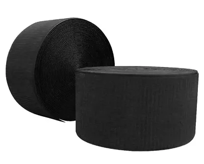 Velcro 6  Inch Wide Black Hook And Loop - Sew On Type - 12 Inches - Uncut • $12.45