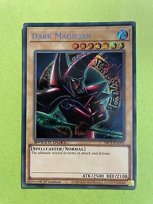 Yugioh Dark Magician SBC1 ENG01 Secret Rare 1st ED • $5.99