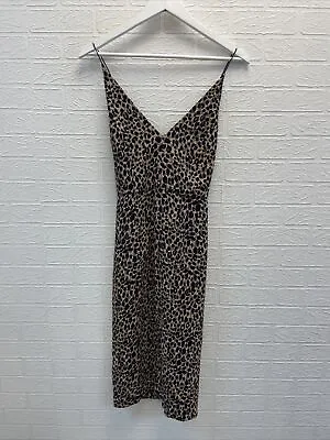 £15.99 • Buy Topshop Animal Print Crossback Pencil Cami Dress Uk 10 Ladies Fashion 
