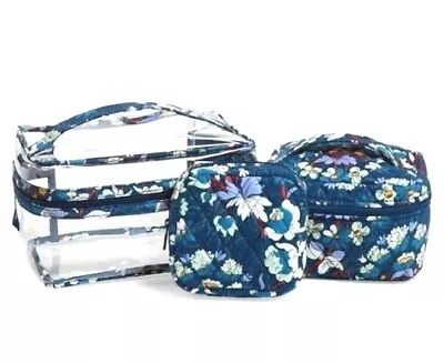 Vera Bradley 3 Pc Cosmetic Cases Set Organizer Makeup Bag Choice Pattern Mfg $75 • $43.99