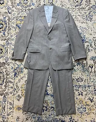 Versace Collection Gray Pinstripe Suit - 52 Coat 34x30 Pants - City Wool M/L • $85