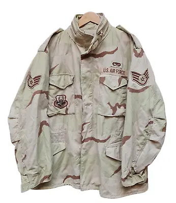 £79.95 • Buy Genuine US Army Issue Desert Tri-Colour M65 Combat Jacket Size XL Long #10