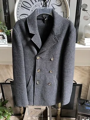 SCP Men's Double Faced Wool Pea Coat - Gray - Size S / XS 36R 38R • $44.99