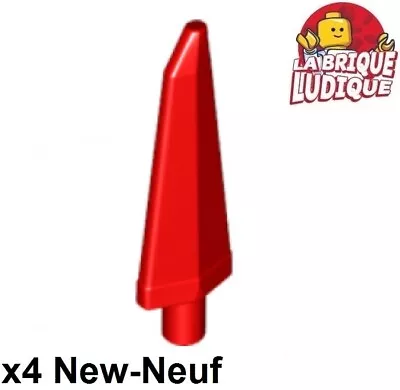 LEGO 4x Tip Sword Blade Spike Flexible 3.5L Red/Red 64727 New • $4.18