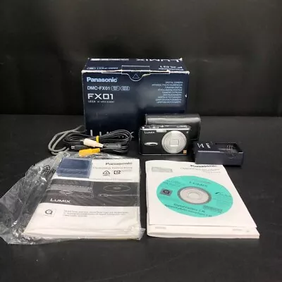 Panasonic Lumix DMC-FX01 Digital Camera W Box Case Charger Battery Manual -CP  • £19.99