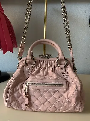 Marc Jacobs Baby Pink Leather Quilted The Mini Stam Bag • $999