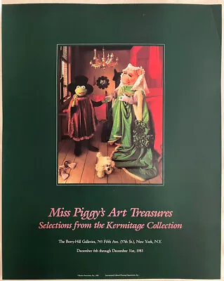 Vintage Muppets Art Kermitage Treasures Collection Kermit Frog Miss Piggy 1983 • $50