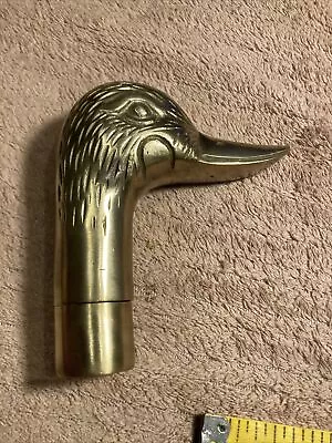 Vintage Brass Walking Stick Handle Ducks Head  9.6ozs • £14.99