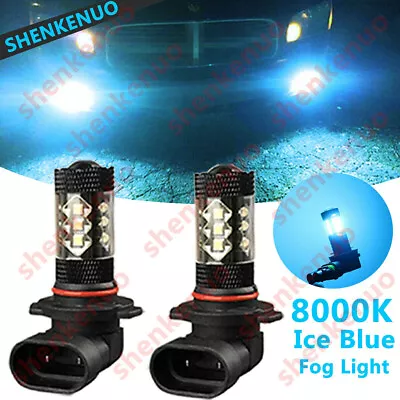 Fog Lights For Ford F150 2002 - 2016 8000K Ice Blue 80W LED Bulbs H10 9145 9140 • $11.69