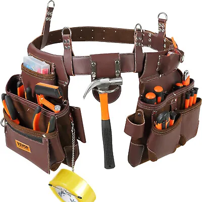 VEVOR Tool Belt Carpenter Construction Tool Pouch 22 Pockets 29 -54  Waist Size • $38.25