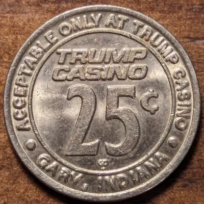 Gary Indiana IN Trump Casino Mermaid Pictorial 25¢ Slot Machine Token • $6.99