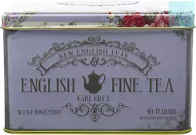 Premium Vintage Floral Tea Tin With 40 Earl Grey Teabags This Pret Fast Shippin • £10.06