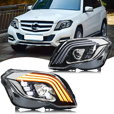 LED Sequential Headlights For Mercedes Benz GLK350 GLK250 2013-2015 Front Lamps • $499.99