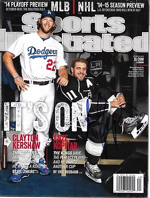 ANZE KOPITAR Los Angeles Kings Signed Sports Illustrated - 10/6/14 • $34.99