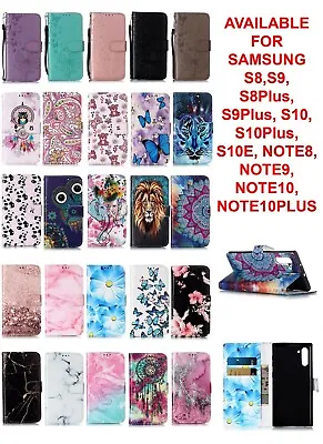 PU Leather Flip Case Covers For Samsung Galaxy S8 S9 S10 S10E Plus Note 8 9 10 • $14.29