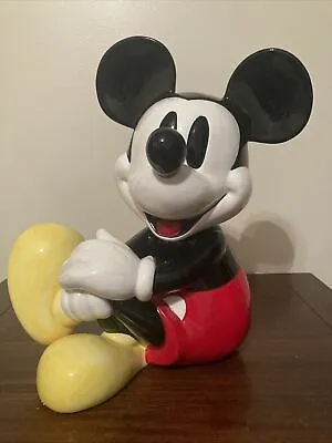 $80 • Buy Vintage Disney Schmid Mickey Mouse Music Box Porcelain 13” Tall