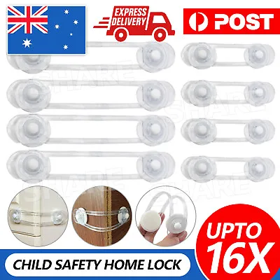 $8.95 • Buy 16PCS Baby Kids Safety Home Locks Protecter Door Fridge Drawer Proof Latches Set