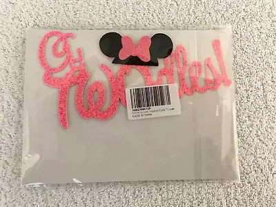 Minnie Mouse Inspired Cake Topper   OH TWO-dles!   Pink Glitter ( New / Sealed ) • $6.50